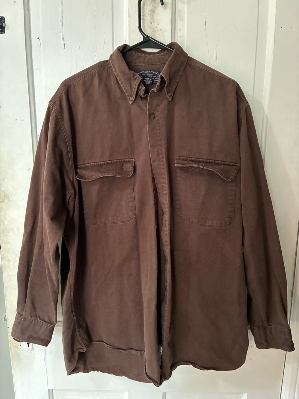 Abercrombie & Fitch Brown Button-Front Shirt Jacket